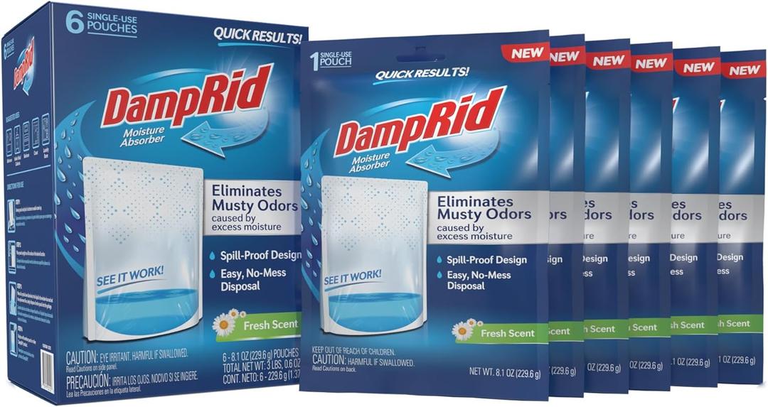DampRid Fresh Scent Single-Use Pouch Moisture Absorber