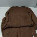 Saodimallsu Womens Long Sleeve Midi Sweater Dress Bodycon Mock Neck Ribbed Knit Tie Waist Fall Long Dresses (Large, Brown)