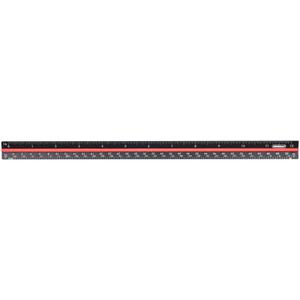 General Tools 12 Aluminum Triangular Architect Scale w/ Color Coded Grooves, Black