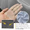 DIY Window Screen Curtain, 2 Packs of Mesh Netting 51 * 61 inches with [Upgrade] Self-Adhesive Hook Tapes & Cutter, Suitable for Multiple Windows, White (Set of 2), 130*155cm