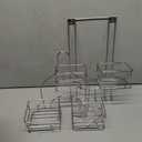 SRIWATANA Shower Caddy Organizer Hanging Over Head, Bathroom Shower Rack Hanger with Hooks for Razors - Chrome