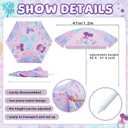 Sweetude Water Table Umbrella (Table Not Included), Kids Seaside Beach Umbrella Picnic Canopy for Summer Toddlers Sand Beach Camping Garden Outdoor Pool Shade Party Supply(Mermaid Theme)