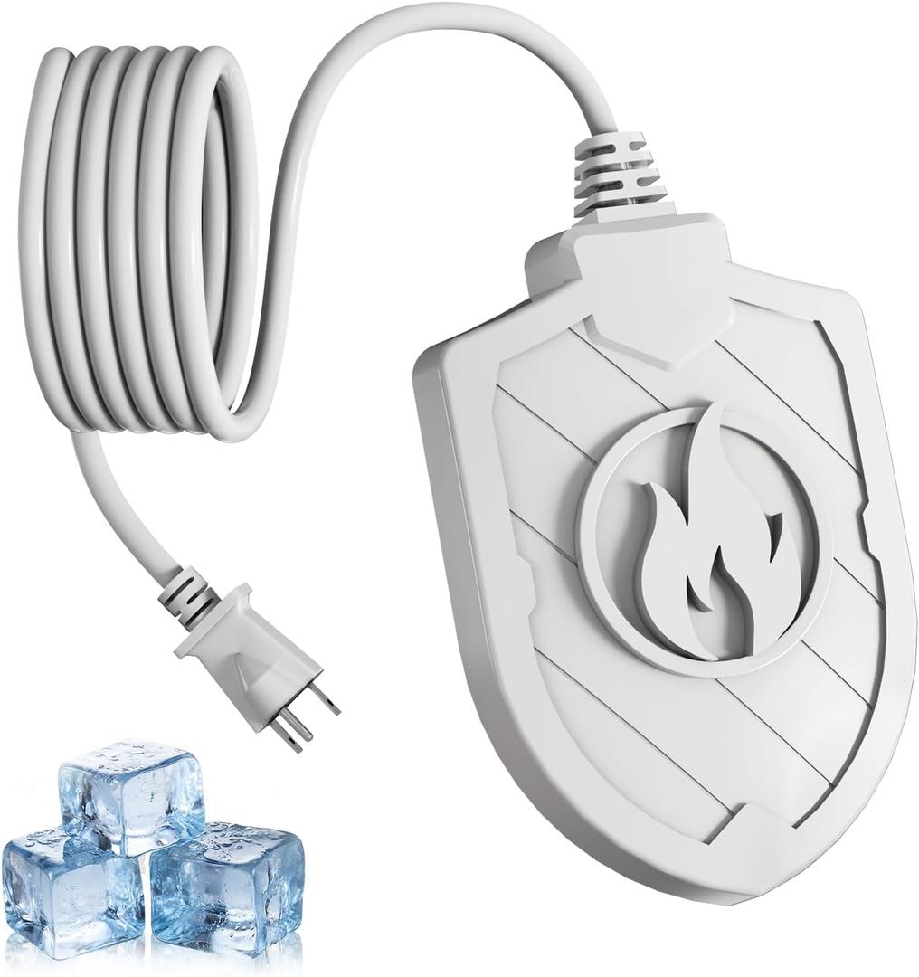 Bird Bath Heater for Outdoors in Winter, 100W Birdbath Water Heater Submersible for Winter Full-Covered Aluminum, Heated Bird Bath Deicer Thermostatic Control for Yard Patio Small Pond(White)