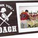 Sumind Sport Graduation Coach Picture Frame Football Softball Baseball Soccer Basketball Volleyball Graduation Photo Frame Thank You Coach Gift 4" x 6"(Baseball)