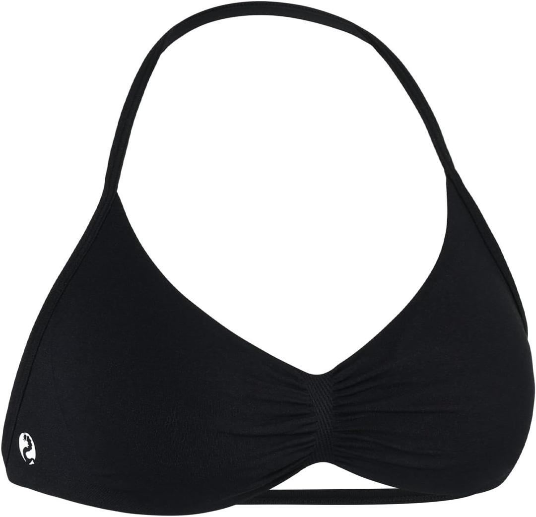 AUROLA Influence Strappy Bra Sports Bras for Women, Backless Padded Impact Strappy Bra for Workout Gym Yoga with Removable Cups, Black, L