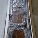 Elevon Long Bar Table Set with 3 PU Upholstered Bar Stools, Dining Table and Chair Sets, Industrial Tall Coffee Table and Back Chair for Kitchen, Living Room, Party Room, Small Space, Pub, Brown