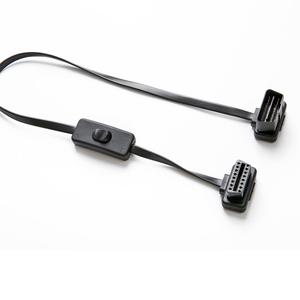 bbfly-A6 ODB II ODB2 Splitter Extension 16 Pin Extension Cable Adapter (with Switch)