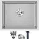 22 Inch Kitchen Bar Sink Undermount, 304 Stainless Steel Handmade Single Bowl Undermount Kitchen Sink (Brushed) 22x18x9 inch, D22"xw18"xh9"