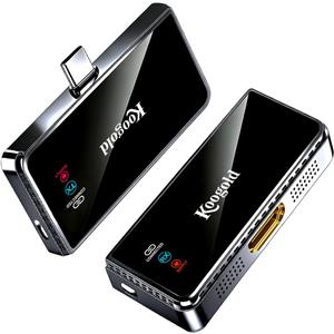 Wireless USB-C Transmitter and HDMI Receiver,Type-C to HDMI,4K Decode Input 1080P@60Hz Output,Plug and Play, Stream Content from Laptop,Tablet,Phone to TV,Monitor,Projector