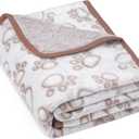 Stuffed Brown Soft Dog Blanket for French Bulldog Gifts, 32x40 inches, Premium Brown Flannel Fleece Blanket, Newborn Puppy Kitten Boy Essentials