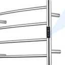 Electric Towel Rack with Voice Control for Alexa & Google Home,TUYA - Wall-Mounted Bathroom Heating Towel Warmer,Plug-in,Stainless Steel Material,16.54x23.62x5.51 in,Brushed4 Bars