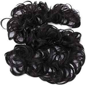CAISHA Hairpiece Hair Wrap Heat-resistant Synthetic Fibres Curly Messy Updo Dark Brown HW21