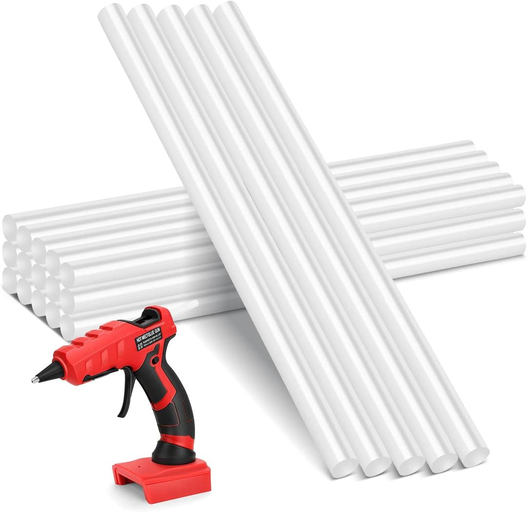 LIVOWALNY Mini Hot Glue Gun Sticks, 20 PCS 5.9" Length 0.27" Diameter Hot Melt Glue Gun Sticks, Hot Glue Adhesive - Compatible with Most Glue Guns for Kids Adults DIY Sealing Repairing