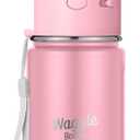 Stainless Steel Dog Travel Water Bottle, Vacuum Insulated Portable Dog Water Dispenser, Drink Cup and Snack Container On The Go, Outdoor Walking, Hiking, Travel (Pink)