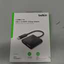 Belkin USB C to HDMI Adapter + USBC Charging Port to Charge While You Display, Supports 4K UHD Video, Passthrough Power up to 60W for Connected Devices, Compatible with MacBook, iPad, Windows