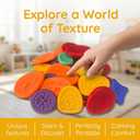 108pcs Color Random Fidget Toys Sensory Stone for KidsTextured Soft Worry Stone for Autism Kids Calming - Fidget Stress Toys for Students Anxiety Relief - Small Prizes Fidget Toys