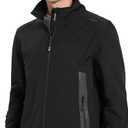 DURAWERK Softshell Jacket Mens Fleece Jacket Water Resistant Jackets Work Jackets for Men Tactical Jacket Windbreaker (Black, XL)