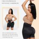 SHAPELLX Tummy Control Shapewear Shorts Body Shaper Plus Size Fajas Colombianas Moldeadoras (Black,6X-Large) (Black, XXXL)