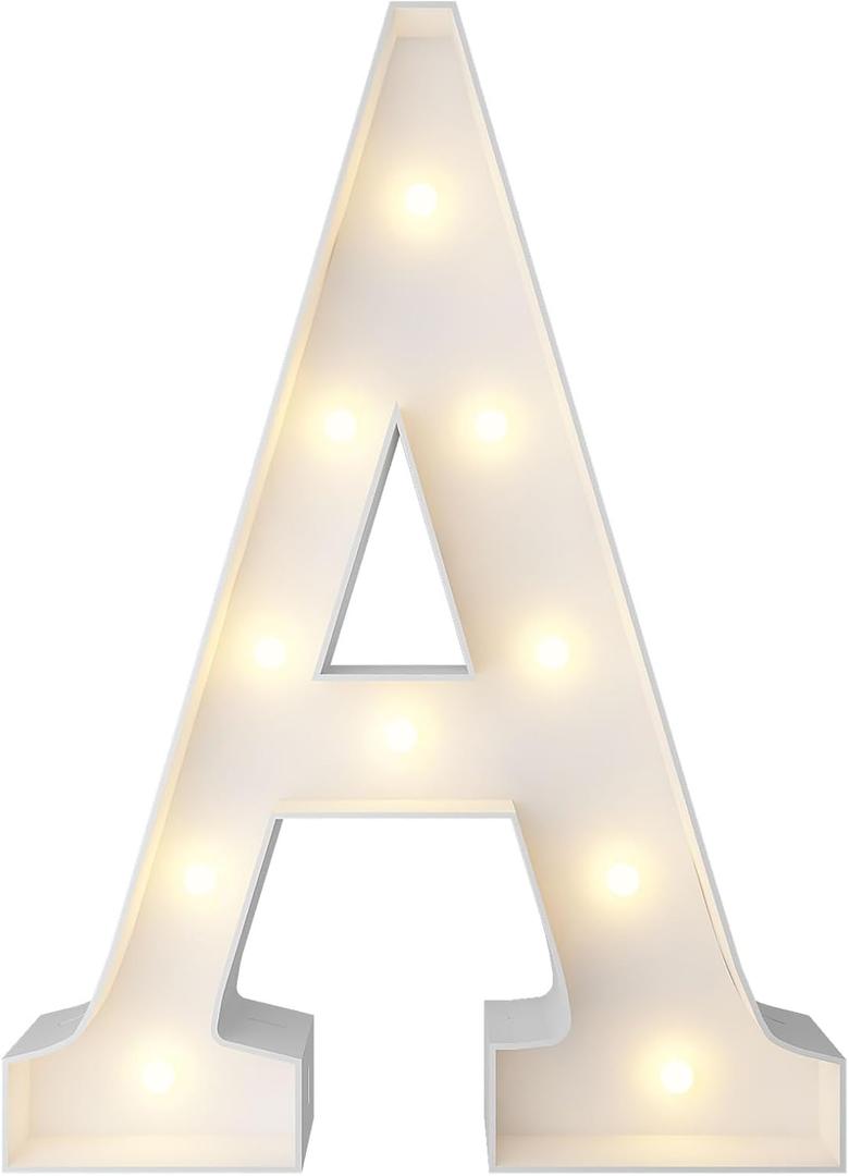 3FT Marquee Light Up Greek Letters, Alphabets Letter Alpha A DIY Craft Stand For Display Decor Sorority Fraternity Decorations