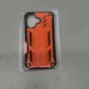 FNTCASE for iPhone 17 Phone Case: Military Grade Drop Proof Protection Mobile Cover with Kickstand | Matte Textured Rugged Shockproof TPU | Protective Sturdy Phone Case - 6.3 inch Orange
