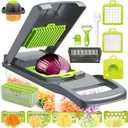 Vegetable Chopper,17 in 1 Kitchen Gadgets Accessories,Food Salad Chopper Vegetable Cutter,Mandolin,Onion Veggie Choppers with Container,Vegetable Slicer,Dicer Chopper Box for Fruit,Potato,Tomato