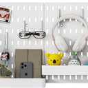 Nafenai Pegboard Combination Wall Organizer Kit,2 Pieces Pegboard and 11 Accessories Modular Hanging,Wall Mount Display Pegboard Panel for Home Office (White)