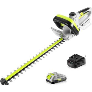 Hedge Trimmer Cordless: DEKOPRO 20V Electric Hedge Trimmers Cordless with Battery, 20″ Bush Trimmer Shrub Trimmer for Yard, Garden, Lawn