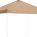 Canopy Replacement Top Outdoor for 10x10 Pop up Tent only Silver Coated Cover with Ropes, Khaki