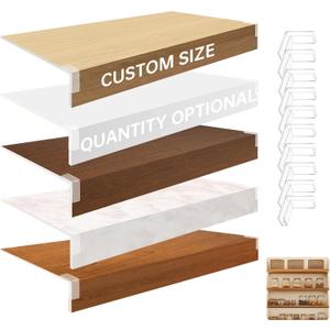 5 Pcs Custom Size Wire Shelf Covers for Pantry, Preventing Leakage of Items & Removable, Thickened PVC Wire Rack Covers for Shelves Kitchen Closet Bathroom Office Shelving