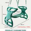 Swing-N-Slide WS 3452 Heavy Duty Two Person Dual Glider Swing, with Coated Chains to Prevent Pinching, 18" W x 25 in H x 40" L, Green