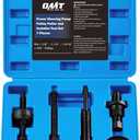 Orion Motor Tech Power Steering Pump Pulley Puller/Installer Tool Set, Pump Pulley Remover Installer Tools Compatible with Ford, GM, and Chrysler Vehicles (Blue)