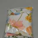 Sping Floral Round Fitted Tablecloth Best for 40"-44" Colorful Flower Table Cloth Elastic Edge Washable Farmhouse Rustic Spring Summer Table Cover for Party Picnic Indoor Decor (Blue Pink Yellow)