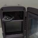 Frigidaire Gaming Light Up Mini Beverage Refrigerator, 6 can, 4 liters, Cooler with large see through door and LED lights Perfect for Gaming Experience, Home, Office, or Cars.12V Charger (Stealth)