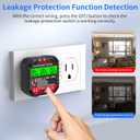 Outlet Tester Electrical GFCI Receptacle Detector, 90-250V Ground Fault Receptacle Tester & Circuit Analyzer, Circuit Polarity Voltage Detector, Plug Tester Breaker Finder (HT107B)