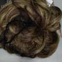 FESHFEN Large Messy Bun Hair Piece - Wavy Synthetic Chignon Scrunchies Elastic Ponytail Hair Extensions Thick Hairpieces for Women, Ash Brown & Blonde 1.94oz
