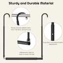 Hanging Closet Rod Adjustable Width Height Closet Rods For Hanging Clothes Black Closet Extender Hanging Rod Clothes Space-Saving Hanging Bar Organizer