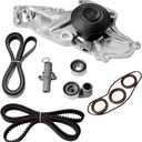 Timing Belt Kit with Water Pump | Compatible with 2003-2018 Honda Accord Odyssey Pilot, Acura MDX RDX RL TL TSX & Saturn Vue 3.0L 3.5L 3.7L Vehicles | Replaces# 19200-RDV-J01, TKH002, TCKWP329