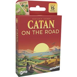 CATAN On The Road - Portable Card Game Edition of CATAN for Travel & Quick Play, Build Trade & Settle Anywhere, Family Fun for Kids & Adults, Ages 10+, 3-4 Players, 15 Minute Playtime
