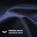 QUORGVES Navy Blue Velvet Pillow Covers 20x20 Inch Set of 2, Soft Solid Decorative Square Throw Pillow Covers, Decor Cushion Covers for Bed Sofa Couch Bedroom Living Room - Dark Blue