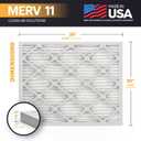 BNX TruFilter 20x25x1 Air Filter MERV 11 (6-Pack) - MADE IN USA - Allergen Defense Electrostatic Pleated Air Conditioner HVAC AC Furnace Filters for Allergies, Dust, Pet, Smoke, Allergy MPR 1200 FPR 7