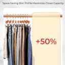 SMARTOR Natural Wooden Pants Hangers 20 Pack, Heavy Duty Skirt Hanger with 2-Adjustable Clips, Space Saving Shorts Hanger with 360Swivel Hook, Essential College Dorm Hangers for Jeans, Trousers