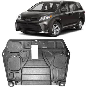 Front Engine Splash Shield for Toyota Sienna 2011-2020 Engine Guards Mud Flaps Suitable for Sienna Under Engine Cover Directly Replace Original One Black