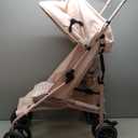 BabyGap Classic Stroller - Lightweight Stroller with Recline, Compact Fold & Removable Parent Organizer - Made with Sustainable Materials, Pink Stripes