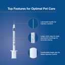 Carepoint Vet U-100 Pet Insulin Syringes, 31G x 5/16" 3/10cc, Comfortable Injection, Bold Permanent Markings for Accurate Dosage, Disposable, Box of 100
