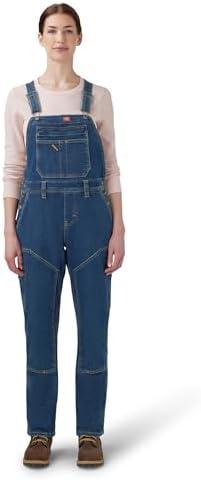 Dickies Women's Double Front Bib Overalls Large