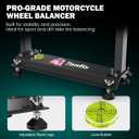Motorcycle Wheel Balance Stand, Heavy-Duty Single-Axle Wheel Balancing Tool for Static & Dynamic Tire Alignment