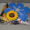 6PCS Sunflower Wind Spinners with Stakes 14" W x 29" H Wind Spinners Lawn Pinwheel Rainbow Windmill Outdoor Pinwheels for Yard DecorationMulticolor