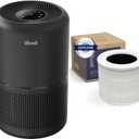 Levoit Air Purifier for Home Allergies Pets Hair 1095 Sq.Foot with 45W Motor Core300-P Black Bundle with Core Mini Air Purifier Replacement Filter 3-in-1 White