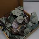 Fudios Lighted Twig Eucalyptus Garland 6FT 96 Warm White LED Battery Operated with Timer for Mantle Fireplace Wedding Party Spring Bedroom Decoration Indoor Outdoor Use