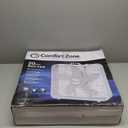 Comfort Zone Box Fan with Carry Handle, 20 inch, 3 Speed Full-Force Air Circulation Window Fan, Bedroom Floor Fan with 5 Blades, White Noise Cooling Fan, White